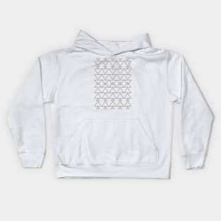 Geometric Aztec Line Drawing Kids Hoodie